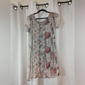 Sacred Threads Tie Waist Babydoll Mini Dress